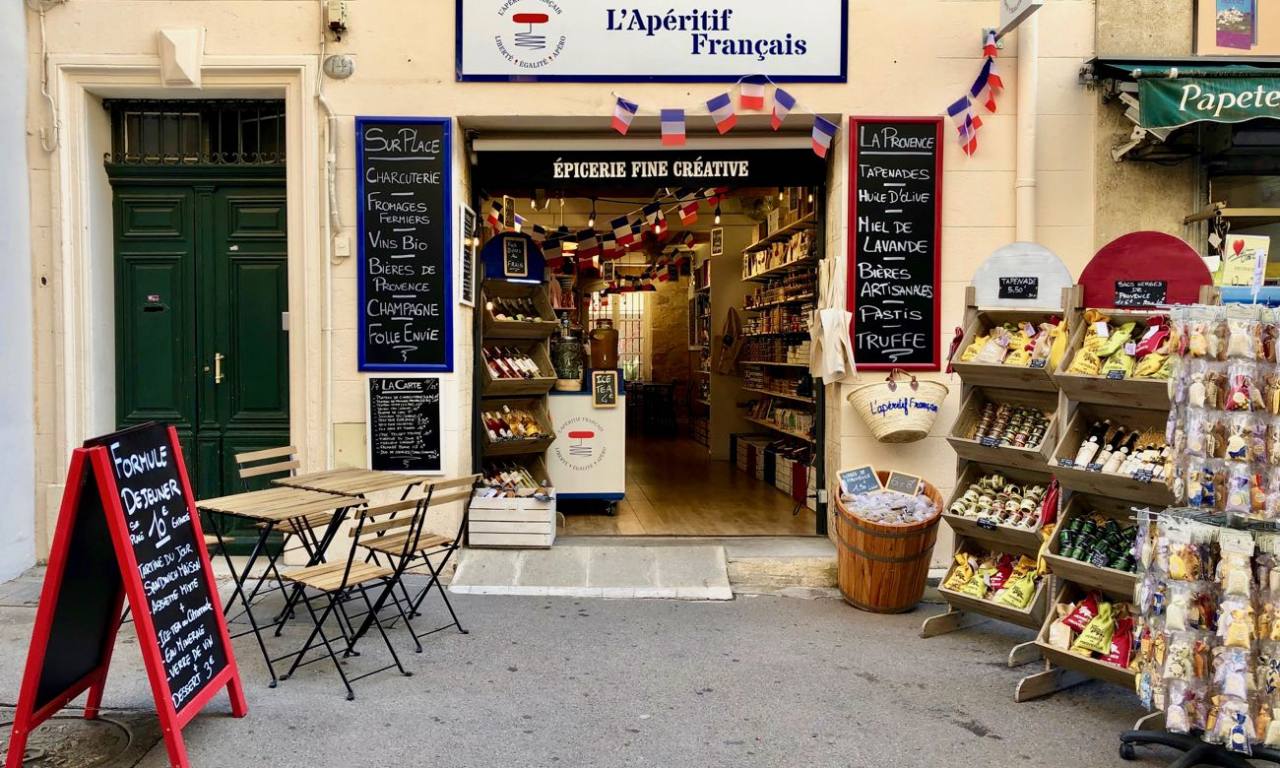 L'Aperitif français, épicerie et cave à Aix en Provence (devanture)