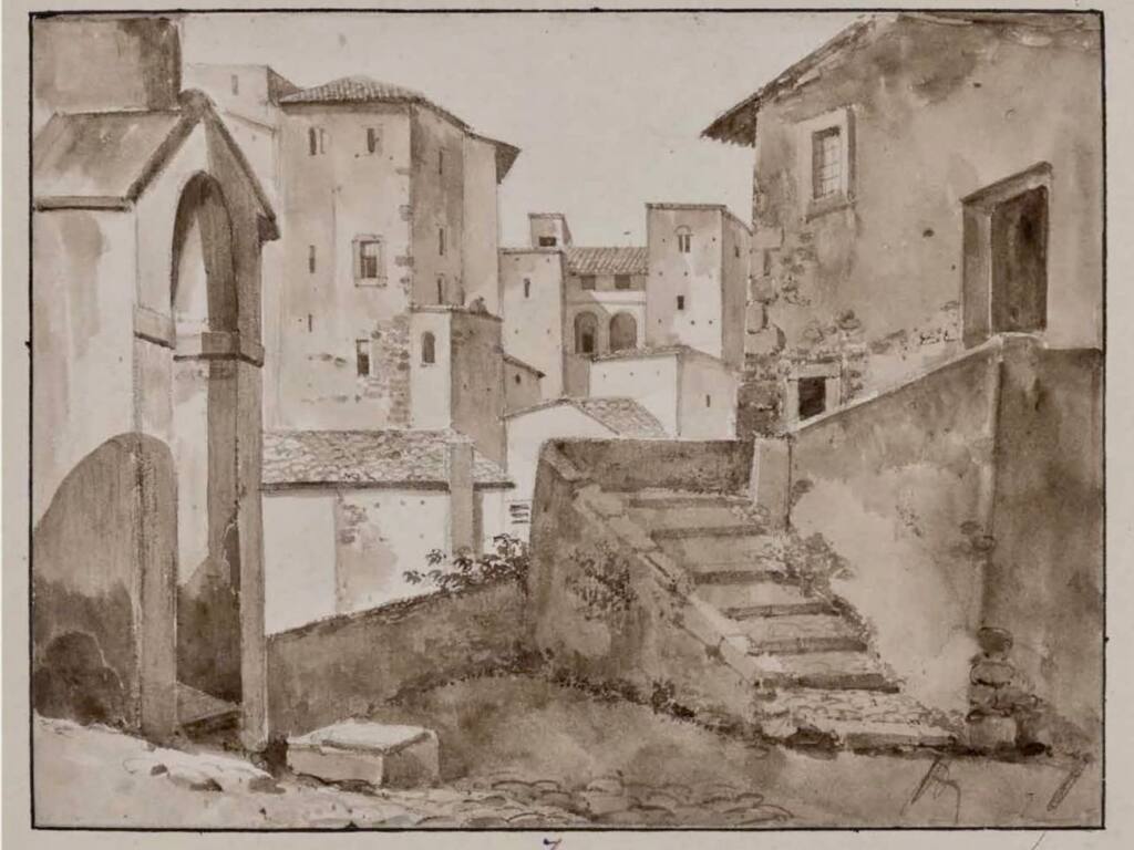 Italia Discreta : exposition de photographie de Bernard Plossu au Musée Granet d'Aix-en-Provence (lavis escalier)